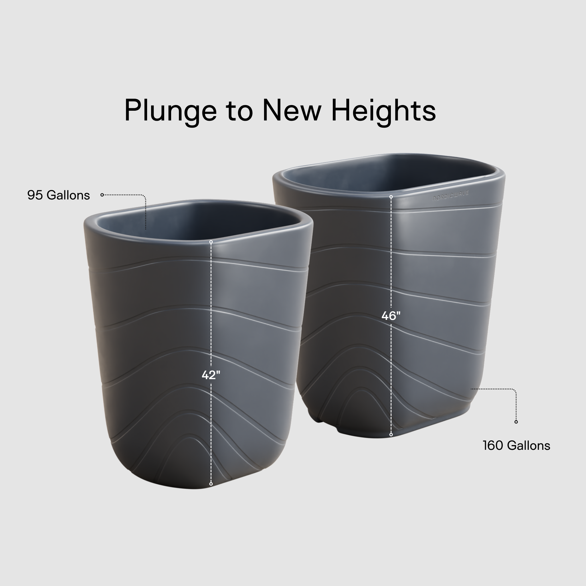 Viking Cold Plunge XL Charcoal Gray