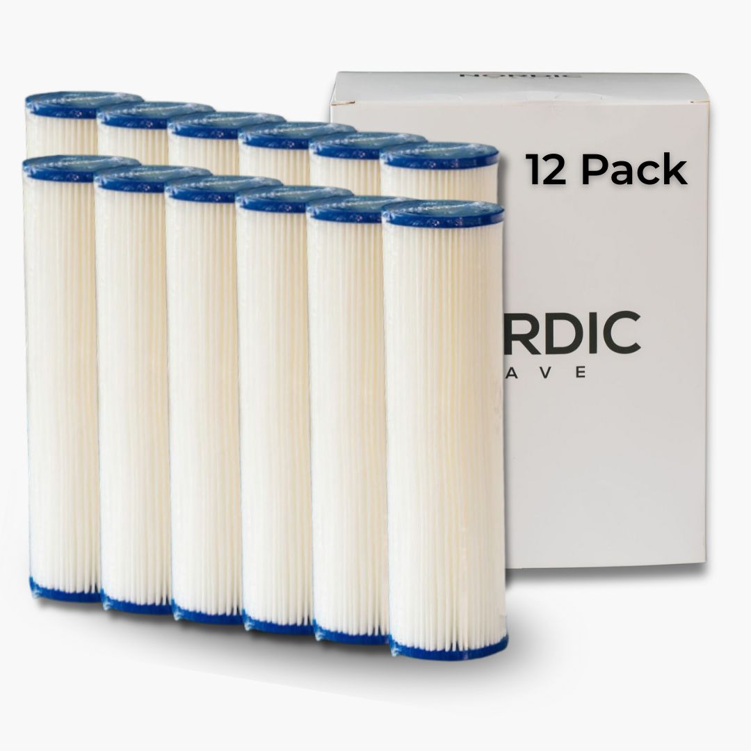 12 Pack - Replacement Water Filters -Product Care and Maintenance Bundles- Nordic Wave Inc.