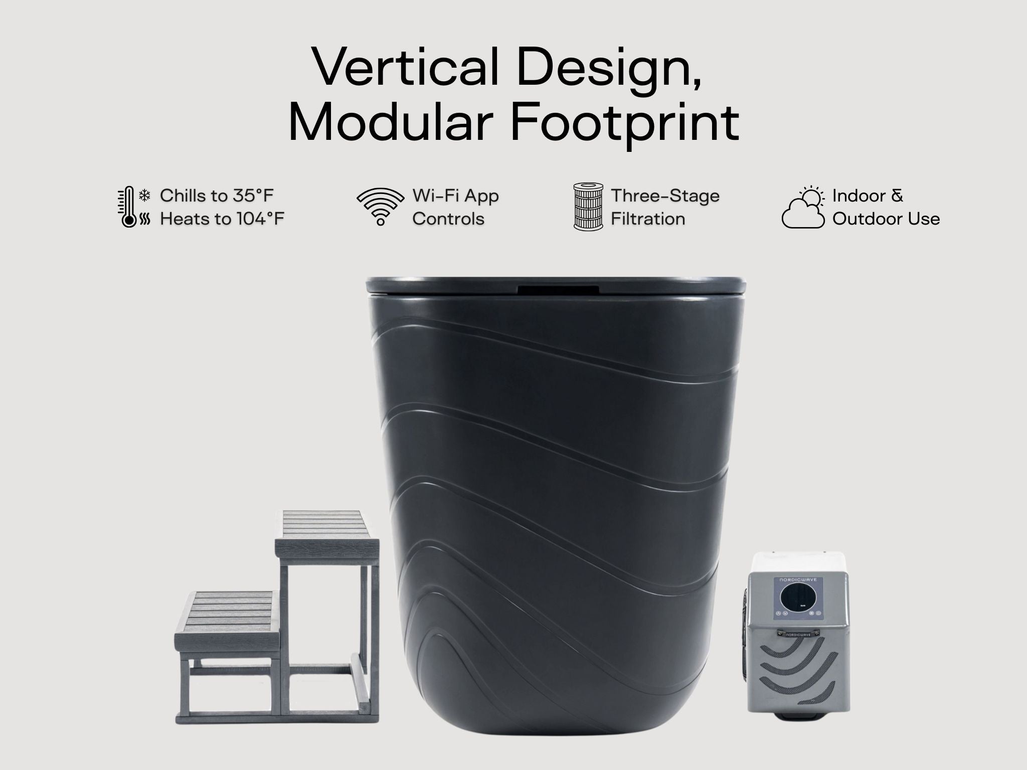 Viking Premier Cold Plunge Charcoal Gray #color_charcoal-gray