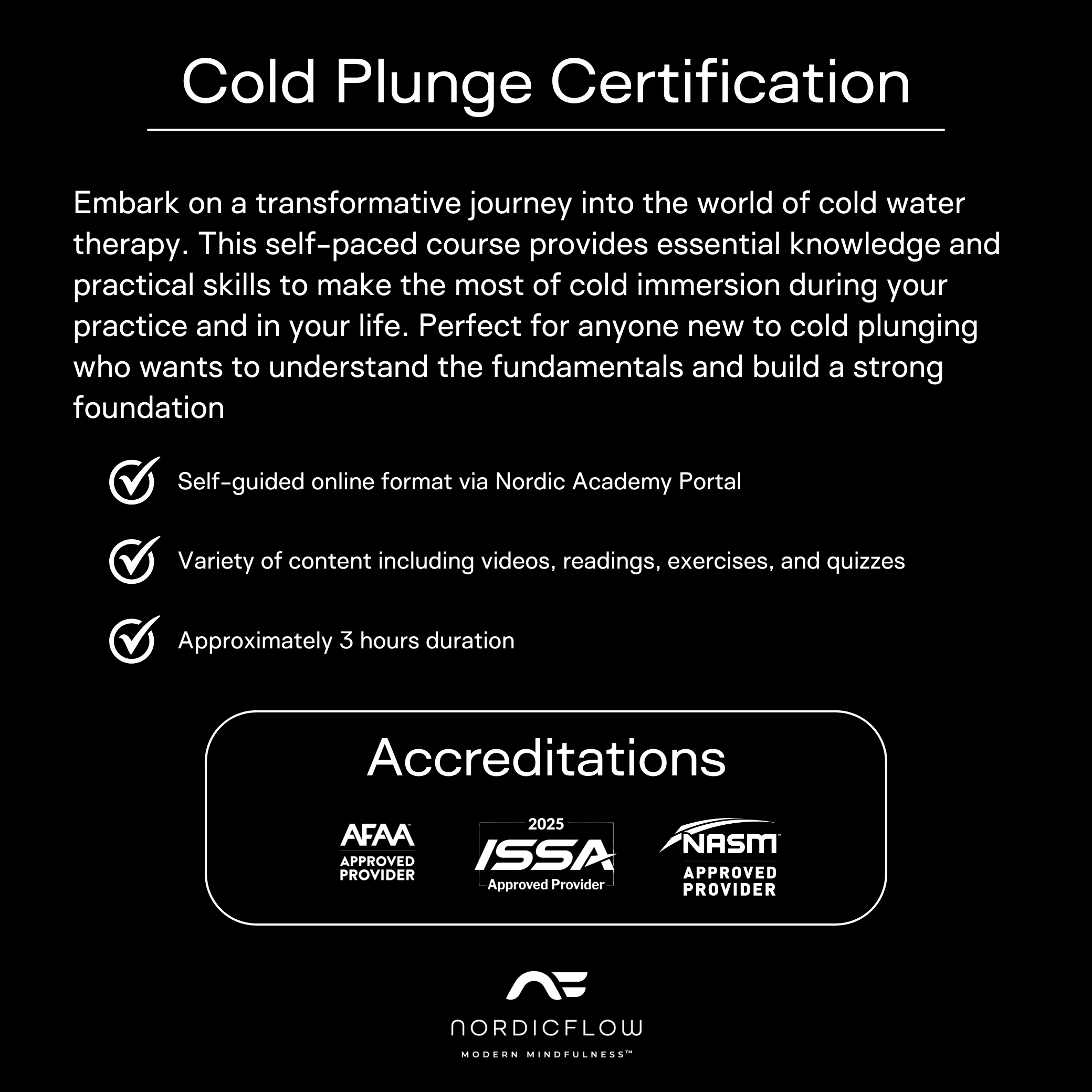 Cold Plunge Fundamentals Course - Nordic Wave Inc.