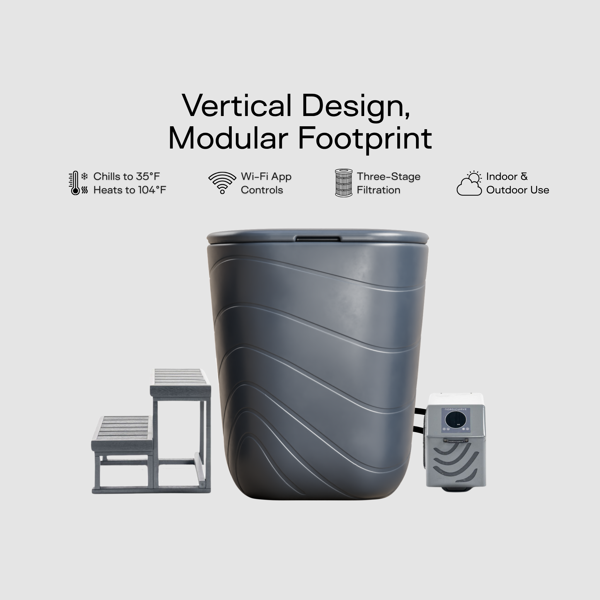 Viking Premier Cold Plunge Charcoal Gray PRO