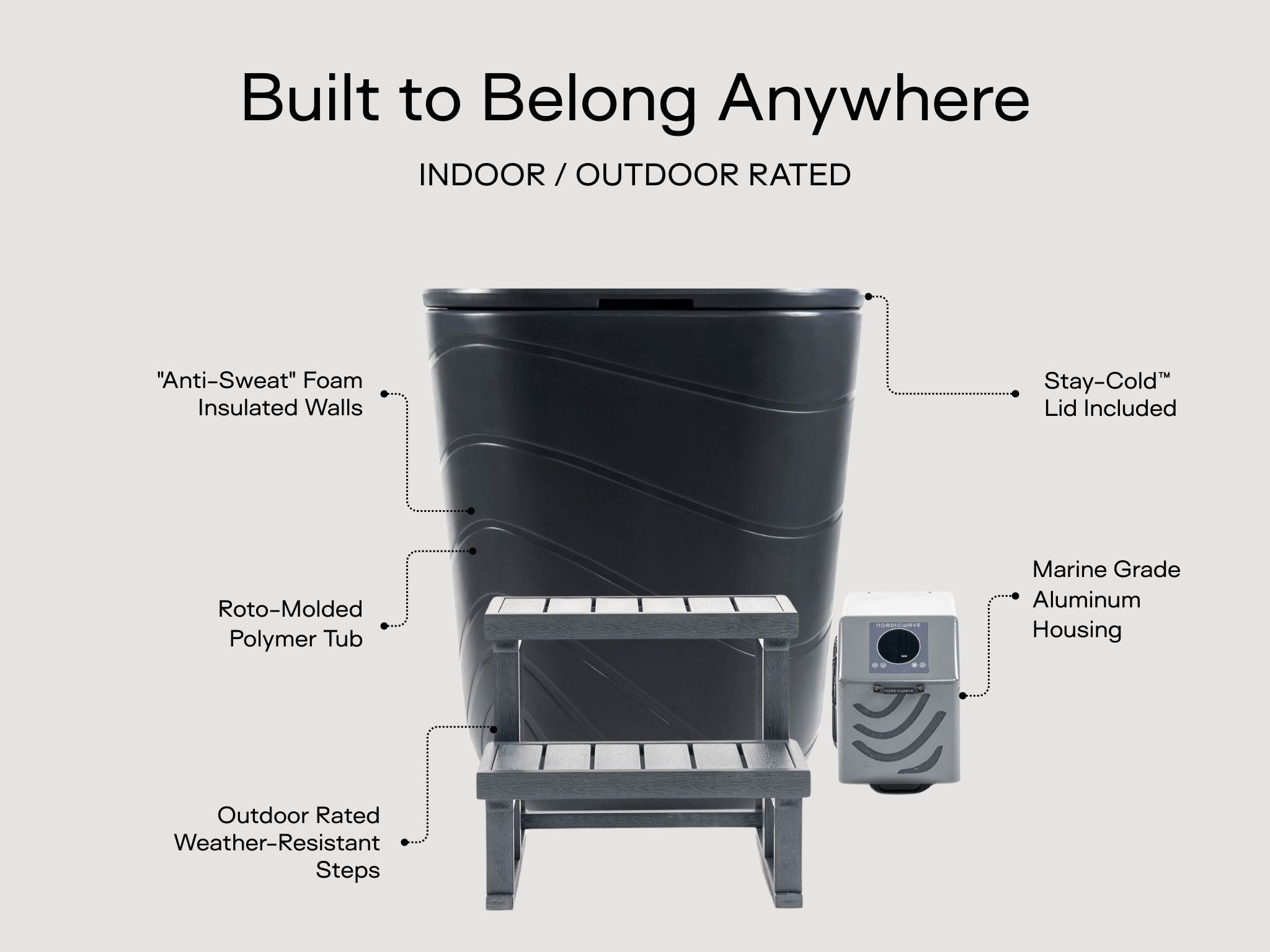 Viking Premier Cold Plunge Charcoal Gray