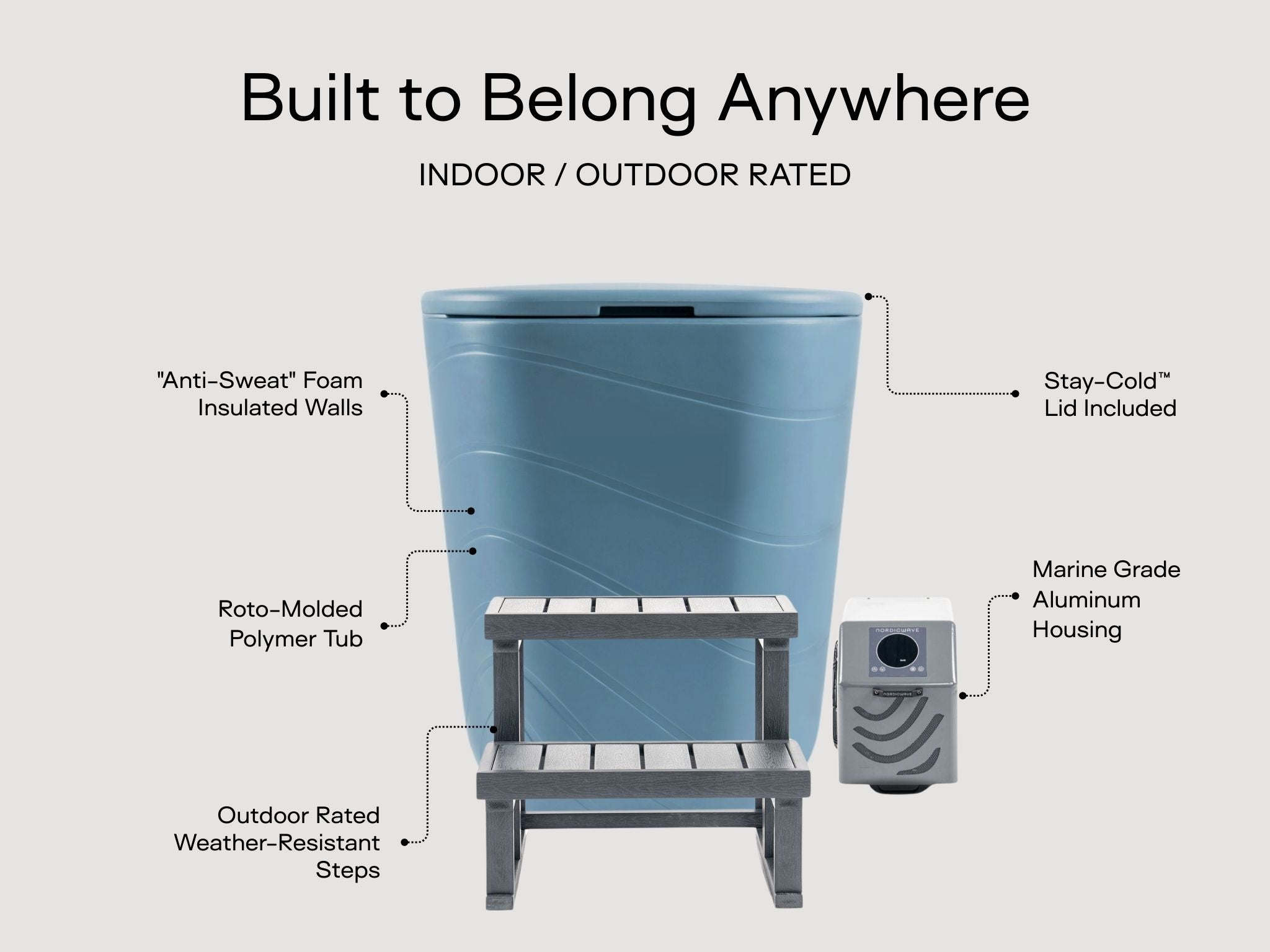 Viking Premier Cold Plunge Slate Blue