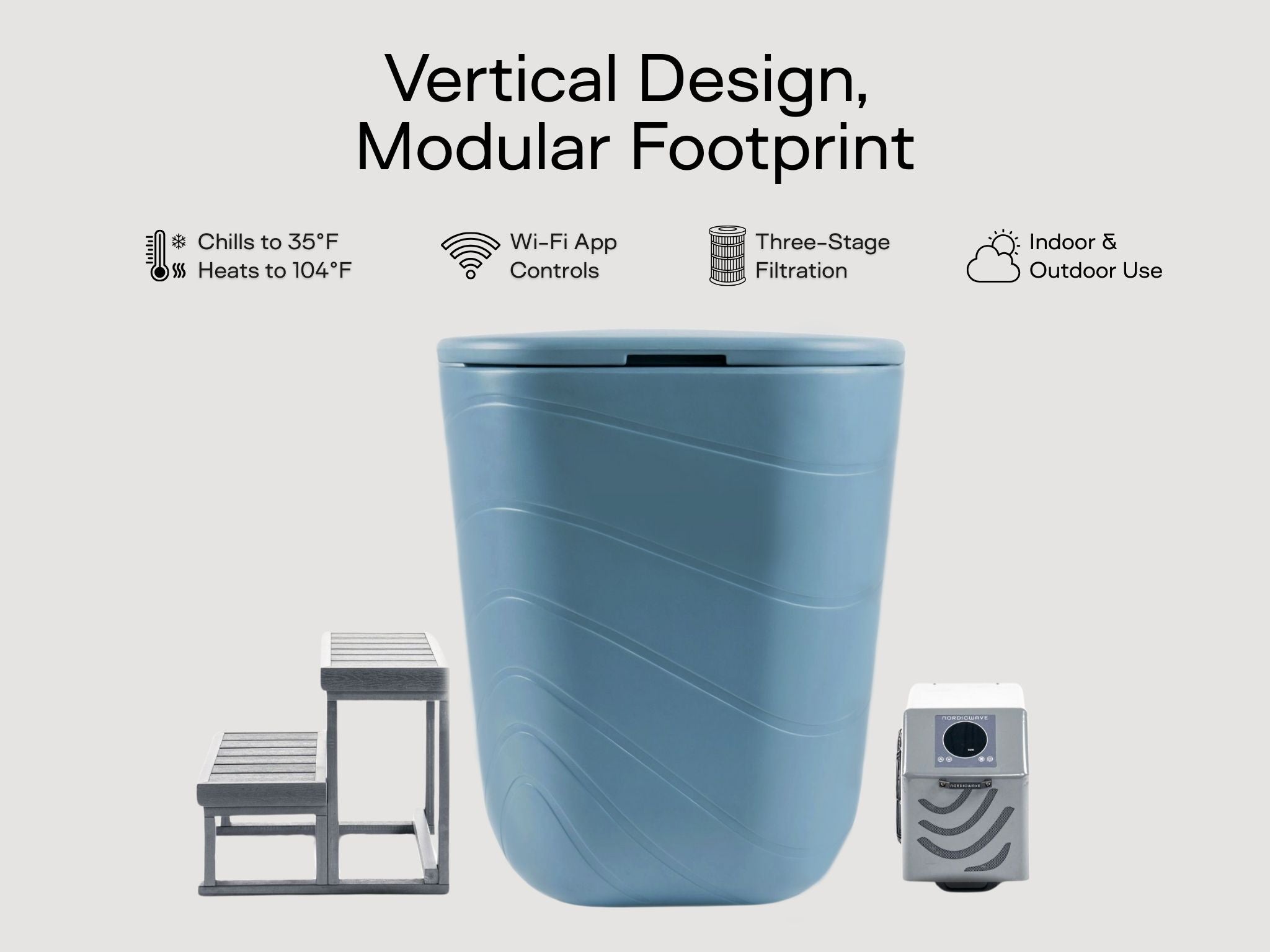 Viking Premier Cold Plunge Slate Blue