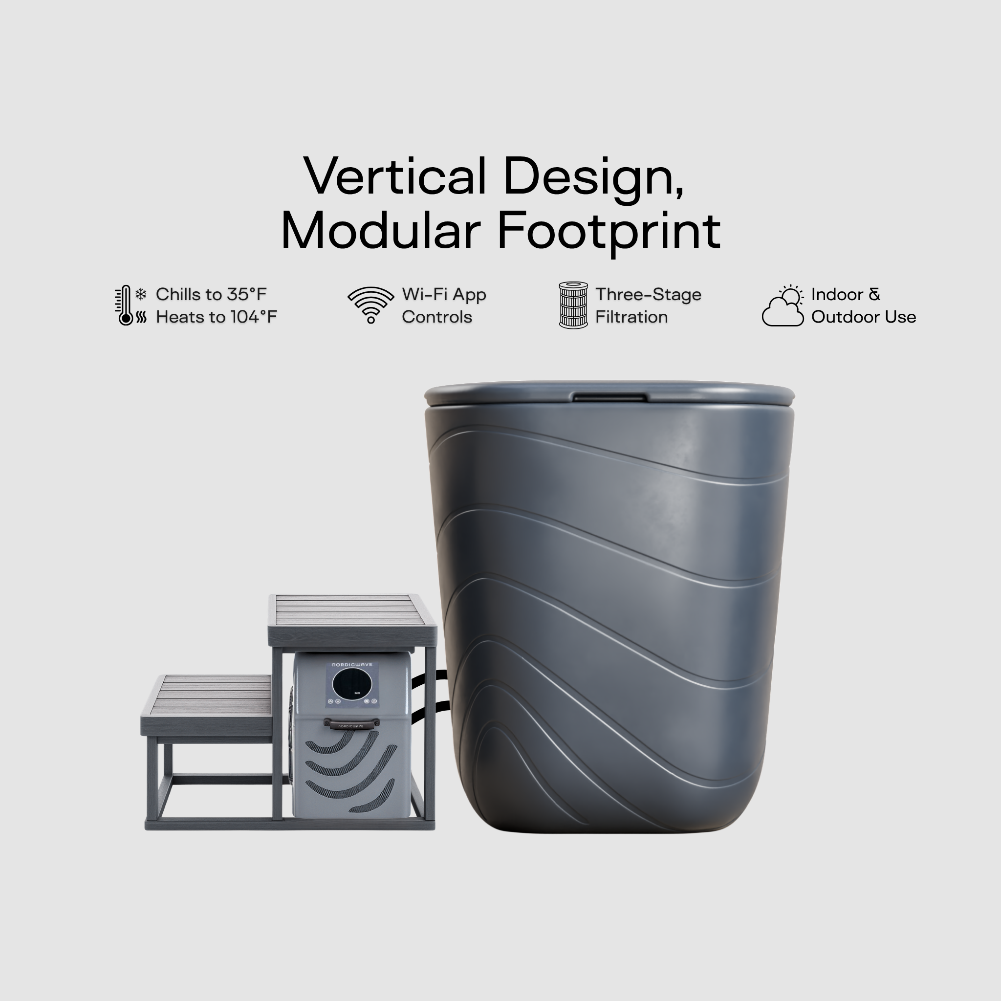 Viking Premier Cold Plunge Charcoal Gray ELITE 