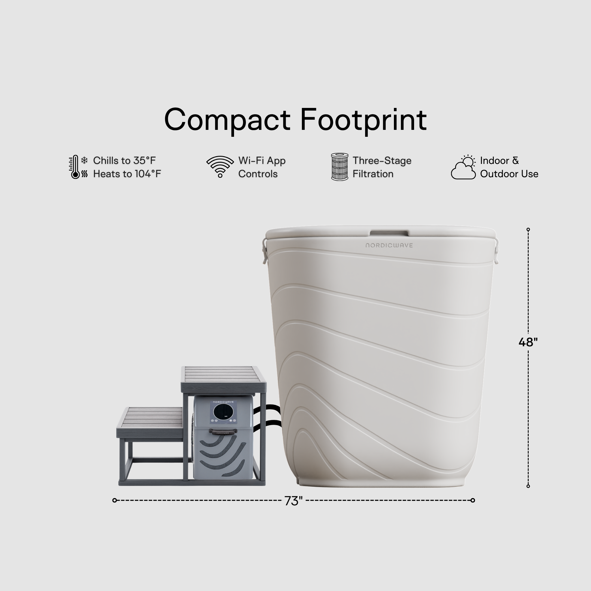 Viking Cold Plunge XL Arctic White lifestyle 