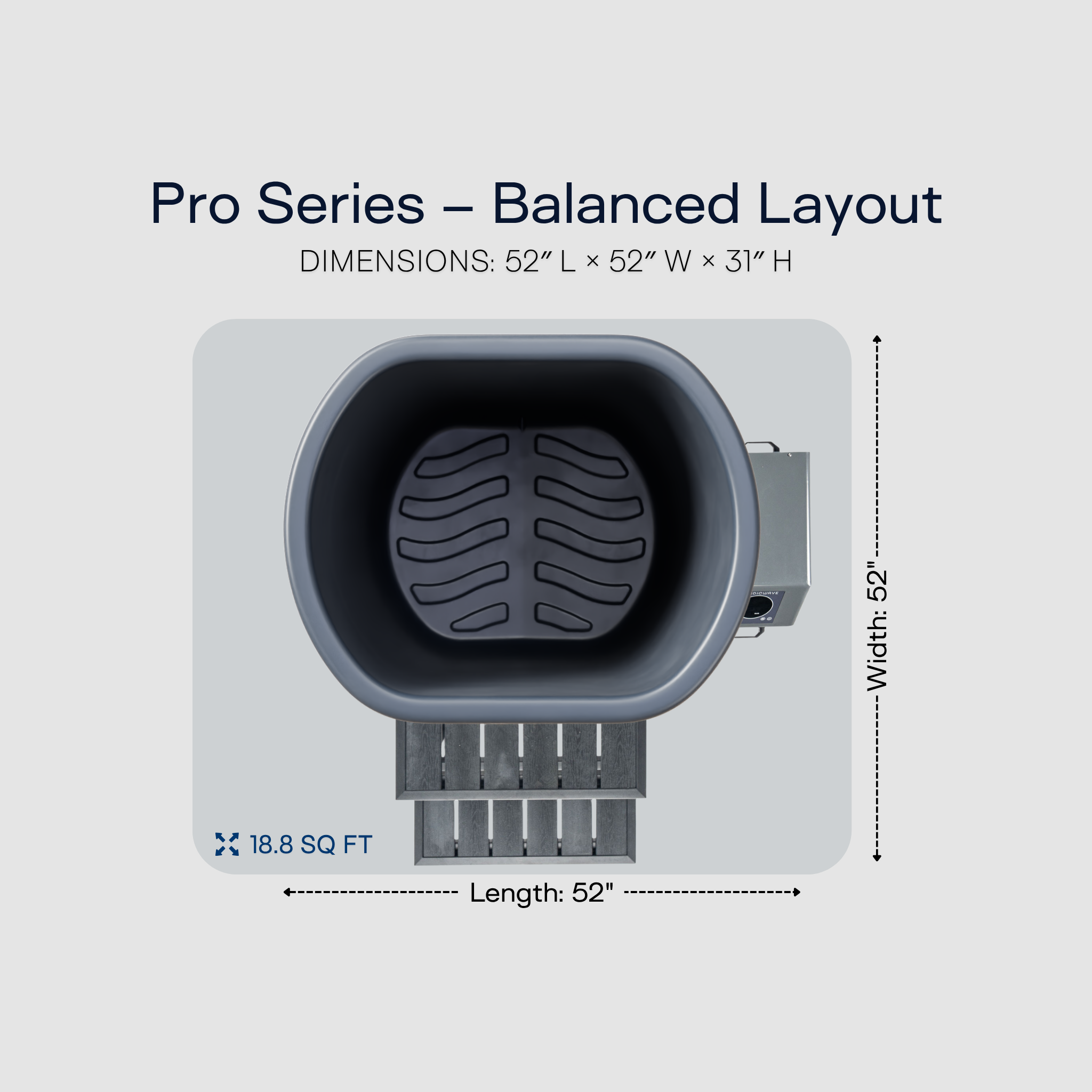 Viking Premier Cold Plunge Charcoal Gray PRO 
