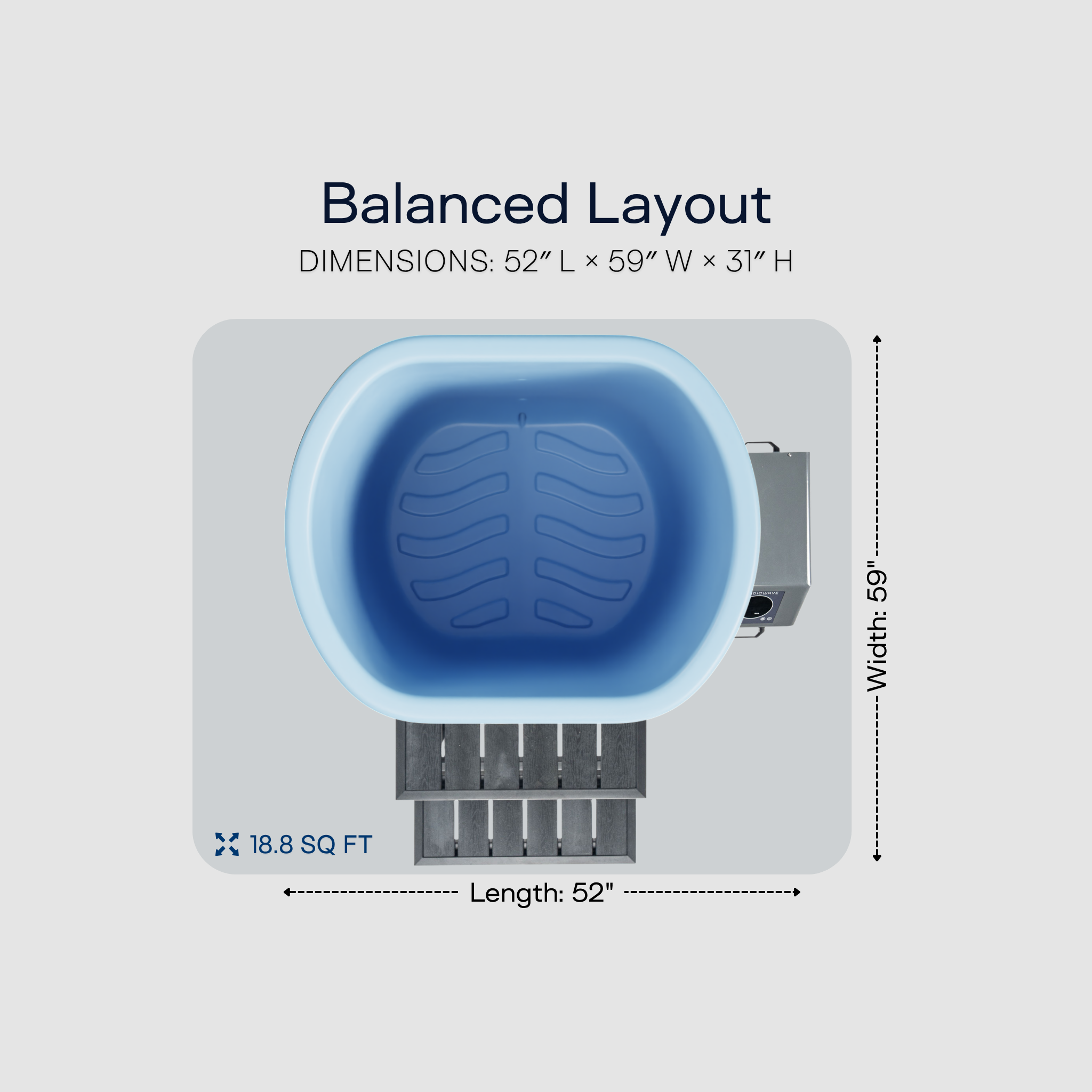 Viking Premier Cold Plunge Glacier Blue PRO  