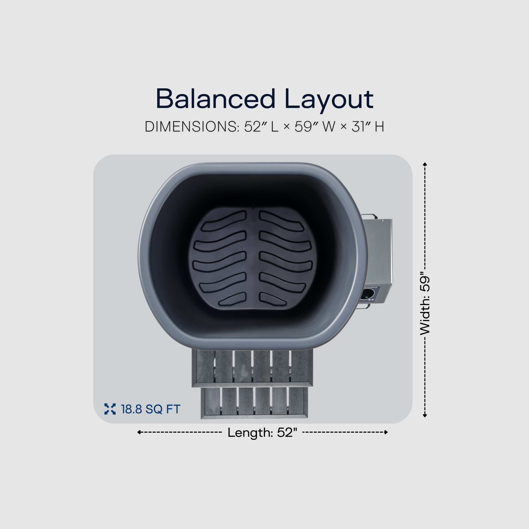 Viking Premier Cold Plunge Charcoal Gray PRO 